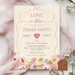 Kraft Pappra Kärlek i Bloom Möhippa Inbjudningar