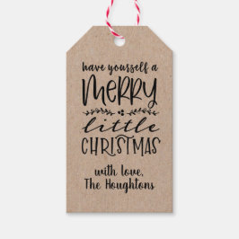 Kraft Papprare God jul Gift Märkres Presentetikett