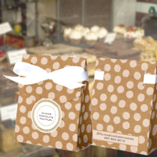 Kraft Polka Dot Bakery Mini Gift Bag Presentaskar