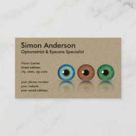 Kraft Professionell Optometrist Eyebollar Optometr Visitkort