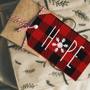 Kraft Red Buffalo Play Hope & God Jul Presentetikett