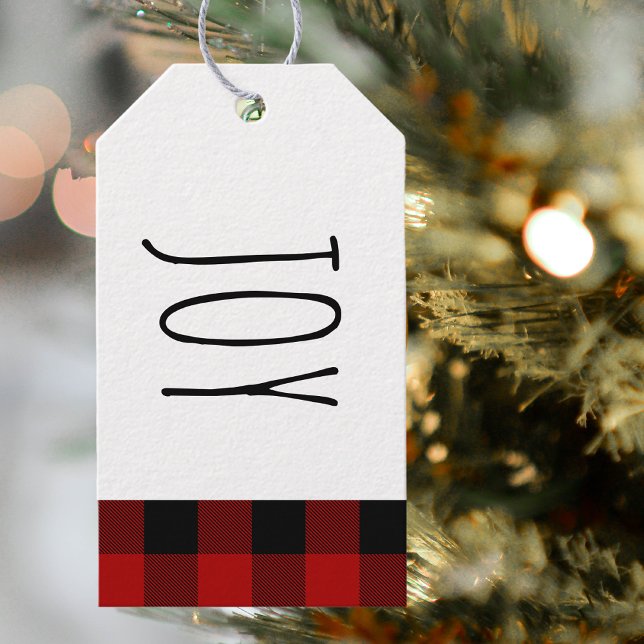 Kraft Red Buffalo Play & Joy Jul Presentetikett (Skapare uppladdad)