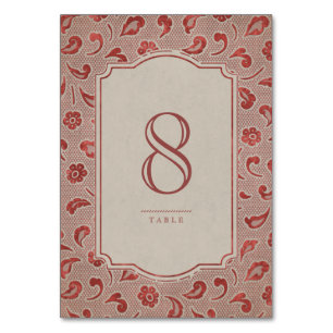 Kraft red Snöre rustic landsbyggsbröllop bord kort