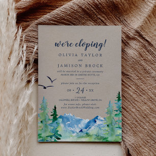Kraft Rocky Mountain Elopement Mottagning Inbjudningar