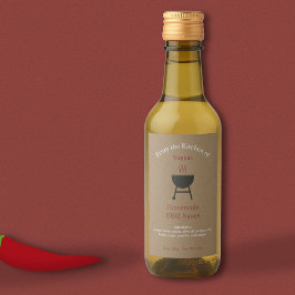 Kraft & Rustic Barbecue Sauce BBQ Flaska Vinetikett