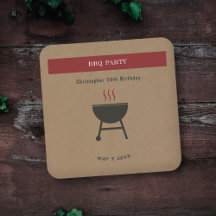Kraft & Rustic BBQ Party Birthday Underlägg