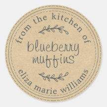 Kraft Rustic blåbärsmuffins Etikett