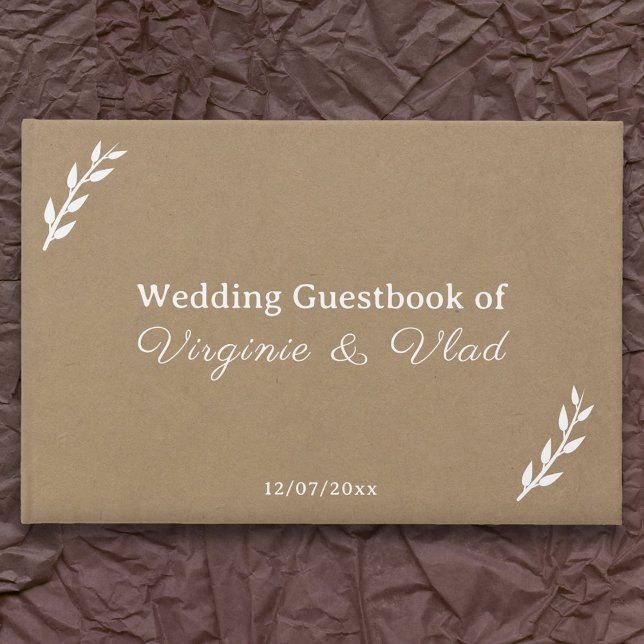 Kraft & Rustic Bröllop Guest Bok (Kraft & Rustic Wedding Guest Book)