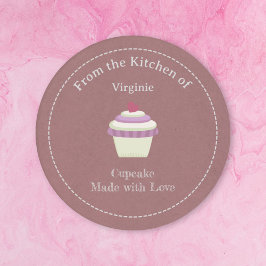 Kraft & Rustic Cupcoa Label Sticker Runt Klistermärke