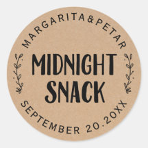Kraft Rustic Midnatts-snack Bröllopssigill