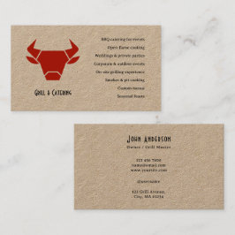 Kraft Rustic Vintage Logotyp Catering Visitenkort Visitkort