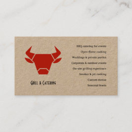 Kraft Rustic Vintage Logotyp Catering Visitenkort Visitkort