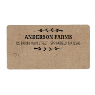Kraft Shipping Labels for Business or Personal Anv Fraktsedel