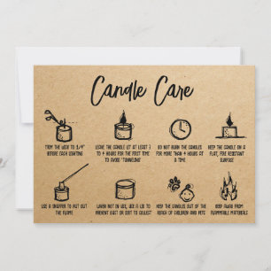 Kraft Simple Candle Care Tack Add Logotyp Kort