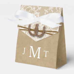 Kraft, Snöre & Horseshoe Bröllop-samlingen Presentaskar