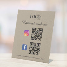 Kraft Social Media Qr Code Logotyp Facebook Instag
