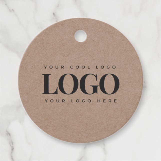 Kraft Stil Rectangle-Logotyp Enkel minimal affärsv Gåvor Etiketter (Framsida)