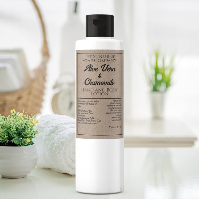 Kraft stil vattentätt kosmetikaetikett flaska mat etikett (Skapare uppladdad)