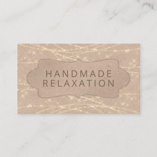 Kraft String Ljus Spa Bath Soak Body Butter Soap Visitkort (Framsida)