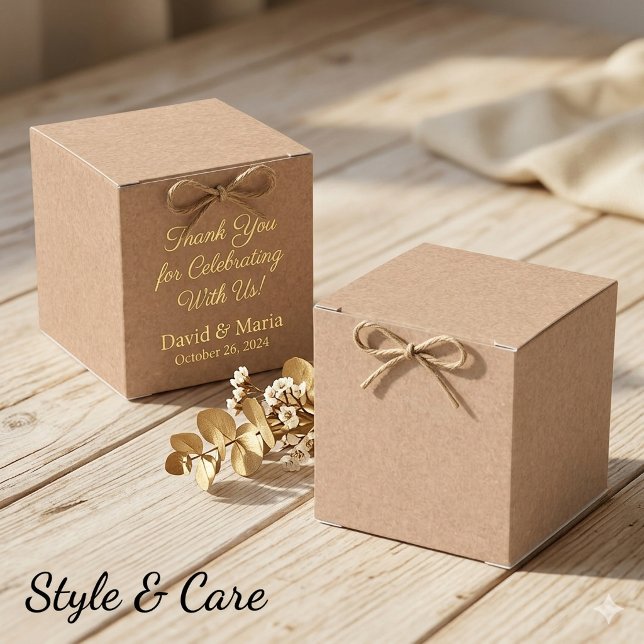 Kraft Style Mönster Klassisk Presentaskar (Kraft Style Pattern Classic Favor Boxes)