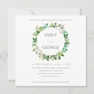 KRAFT SUCCULENT WREATH FOLIAGE FÖRLOVNING INBJUDAN
