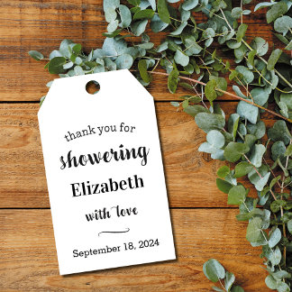 Kraft Tack-märke för baby- eller bröllopsfest Presentetikett