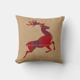 Kraft & Tartan Reindeer Red ID589 Kudde