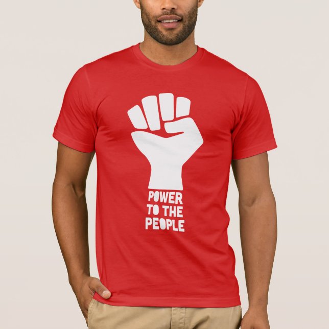 Kraft till folket t shirt (Framsida)