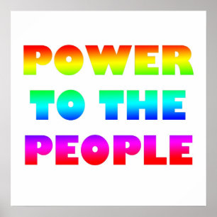 Kraft till People Retro Stil Protest Occupy Poster