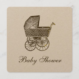 KRAFT VINTAGE BABY PRAM| BABY SHOWER INBJUDNINGAR
