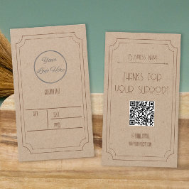 Kraft-vintage med logotyp boutique-produkt pris mä visitkort