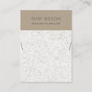 KRAFT WHITE TERRAZZO STRUKTUR NECKLACE VISNING LOG VISITKORT
