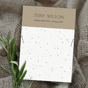 KRAFT WHITE TERRAZZO STRUKTUR NECKLACE VISNING LOG VISITKORT
