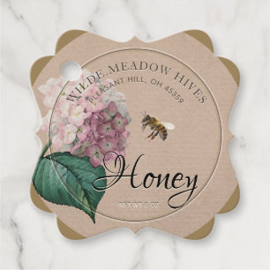 Kraft Wildblomhoneybee Honungsbi and Nutrition Mär Gåvor Etiketter