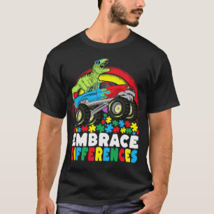 Kräfta skillnader T Rex Monster Lastbil Autism Shirt