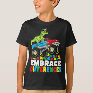 Kräfta skillnader T Rex Monster Lastbil Autism Shirt