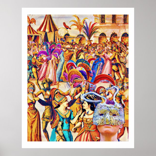 Kräfta som firar karneval poster (Framsidan)