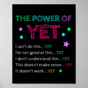 Kraften Av Ännu Ck Till Skolan Inspirerande Lärare Poster
