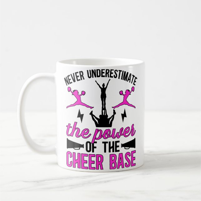 Kraften Hos Cheer Base Cheerleading Bas Kaffemugg (Vänster)