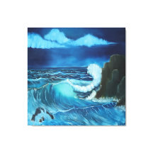 "Kraftens hav", härdat Kanvastryck.