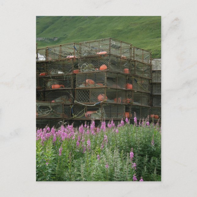 Kraftfartyg som lagras i nederländska Harbor i Ala Vykort (Framsida)