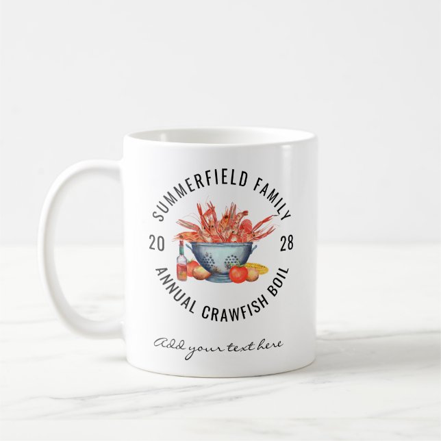 Kräftfest Matchande Familj Anpassad kräftfestparty Kaffemugg (Vänster)