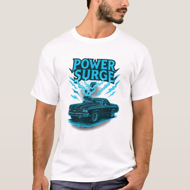 Kraftfull 1970 Chevrolet El Camino SS T Shirt (Framsida)