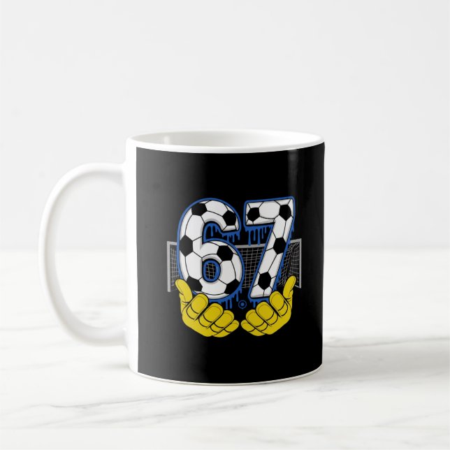 Kraftfull 67 Fotboll Nummer Elektrisk Fotboll Ener Kaffemugg (Vänster)