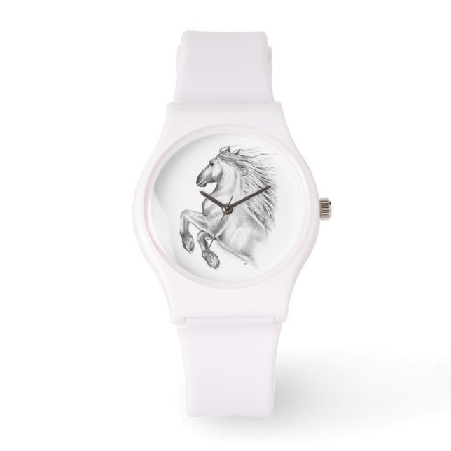 Kraftfull andalusisk häst armbandsur (Framsida)