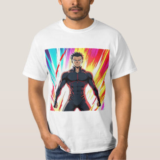 Kraftfull Anime Hjälte Transformation – Dynamisk E T Shirt
