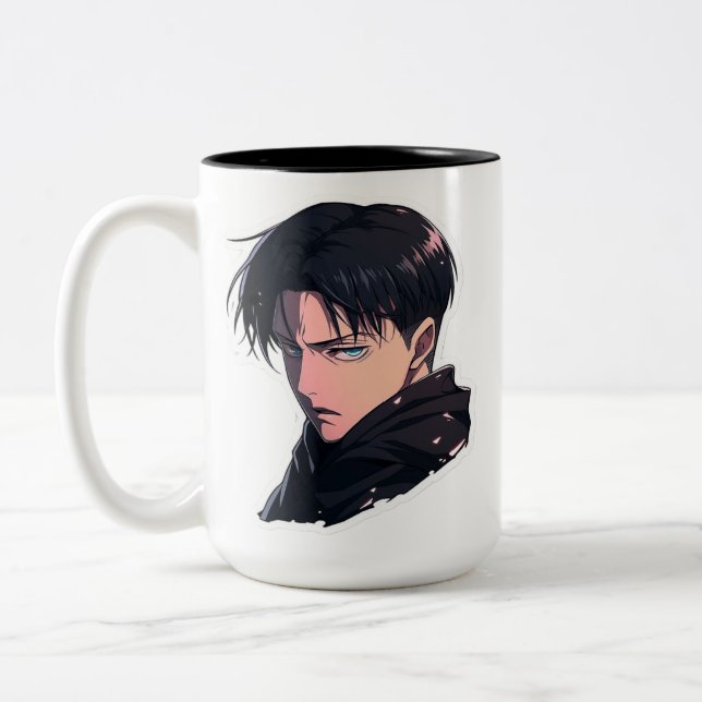 Kraftfull Anime-Kapten Karaktär Keramik Mugg (Vänster)