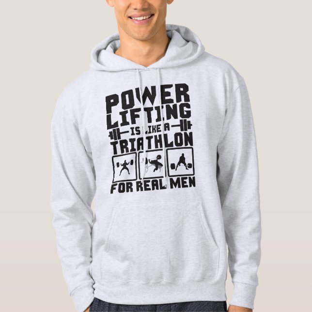 Kraftfull är som en triatlon för Manar Sweatshirt Med Luva (Framsida)