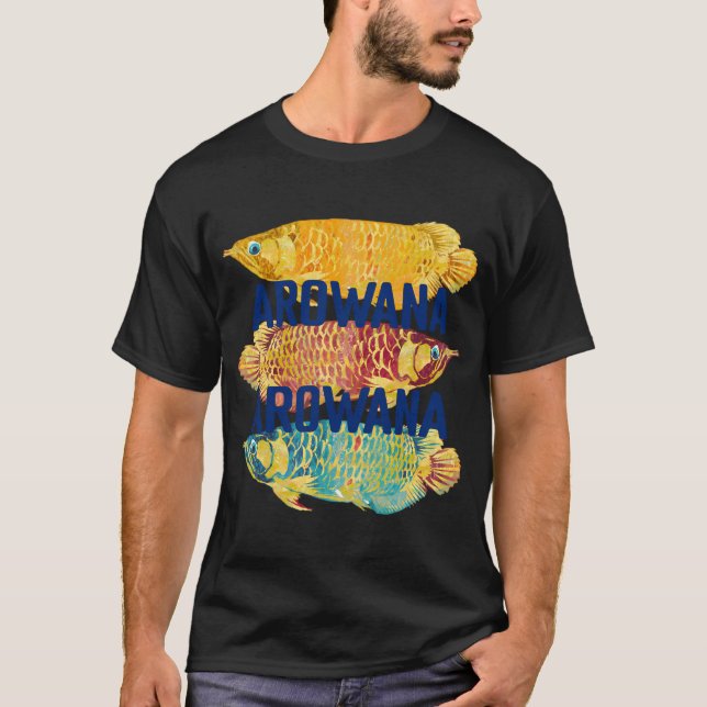 Kraftfull asiatisk arowanafisk t shirt (Framsida)