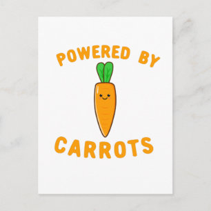 Kraftfull av morötter - Cute Kawaii Carrot Ansikte Vykort